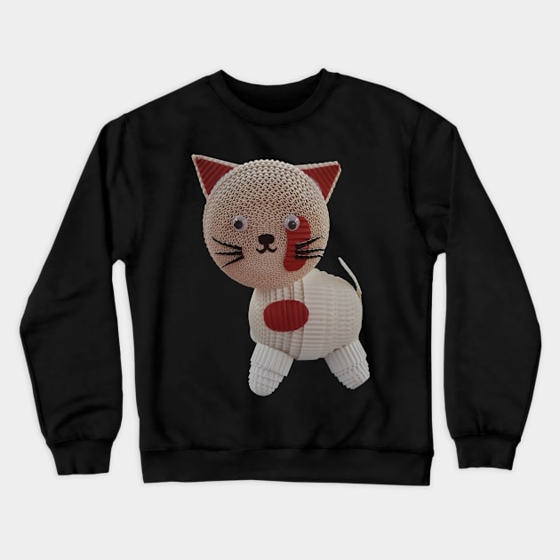 The cat Crewneck Sweatshirt by Crazy_Paper_Fashion